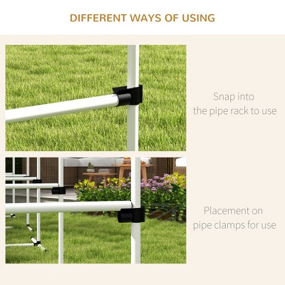 White 6-Piece Adjustable Dog Agility Training Kit with Carry Bag
