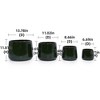 NAYSAYE Planter Set of 4 Ceramic Flowerpot Sleek Glossy Design for Indoor Outdoor Garden, Green, 13.8"*13.8"*11.9" - 3 of 4