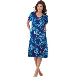 Dreams & Co. Plus Size Short T-Shirt Lounger - 1 of 4
