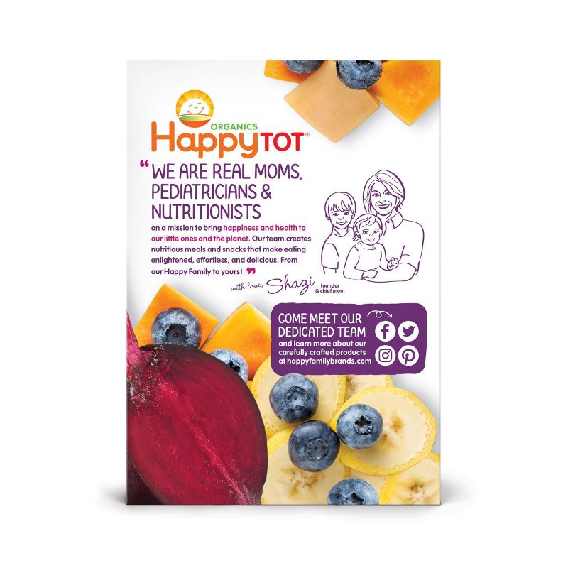 HappyTot Love My Veggies Organic Bananas Beets Squash & Blueberries Baby Food Pouch - (Select Count) , 3 of 7