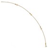 Black Bow Jewelry 14k Yellow Gold and Cubic Zirconia Anchor Station Anklet, 9-10 Inch - 2 of 4