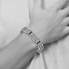 Black Bow Jewelry 12mm Men's Black Enamel and Titanium Link Bracelet - 4 of 4
