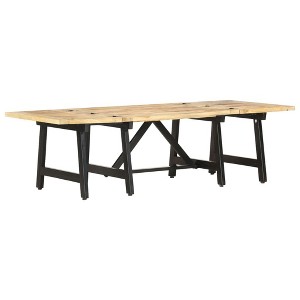 vidaXL Extendable Coffee Table 63"x27.6"x17.7" Solid Mango Wood - 1 of 4