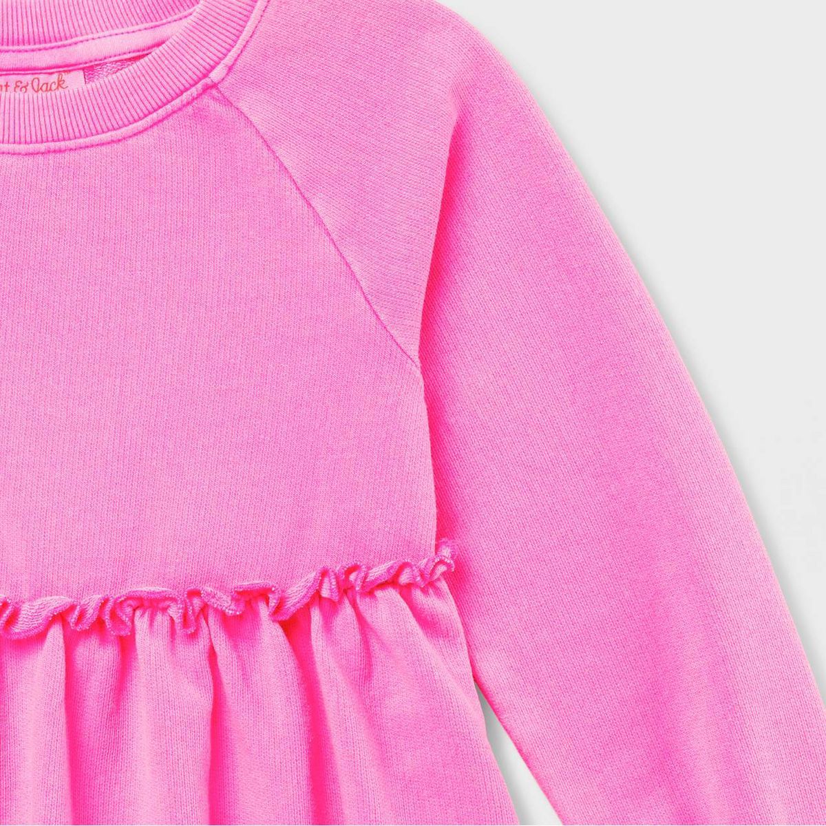 Toddler Girls' Solid French Terry Long Sleeve Dress - Cat & Jack™ - thumbnail 8