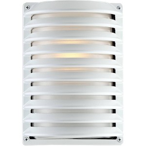 John Timberland Modern Wall Light Sconce Sleek White Hardwired 7 1/2" Fixture Frosted Glass for Bedroom Bathroom Living Room House - 1 of 4