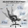 Gaming Chair with Massage Lumbar Support & Footrest,Adjustable Height Ergonomic Racing Style Computer Chair-The Pop Home - 3 of 4