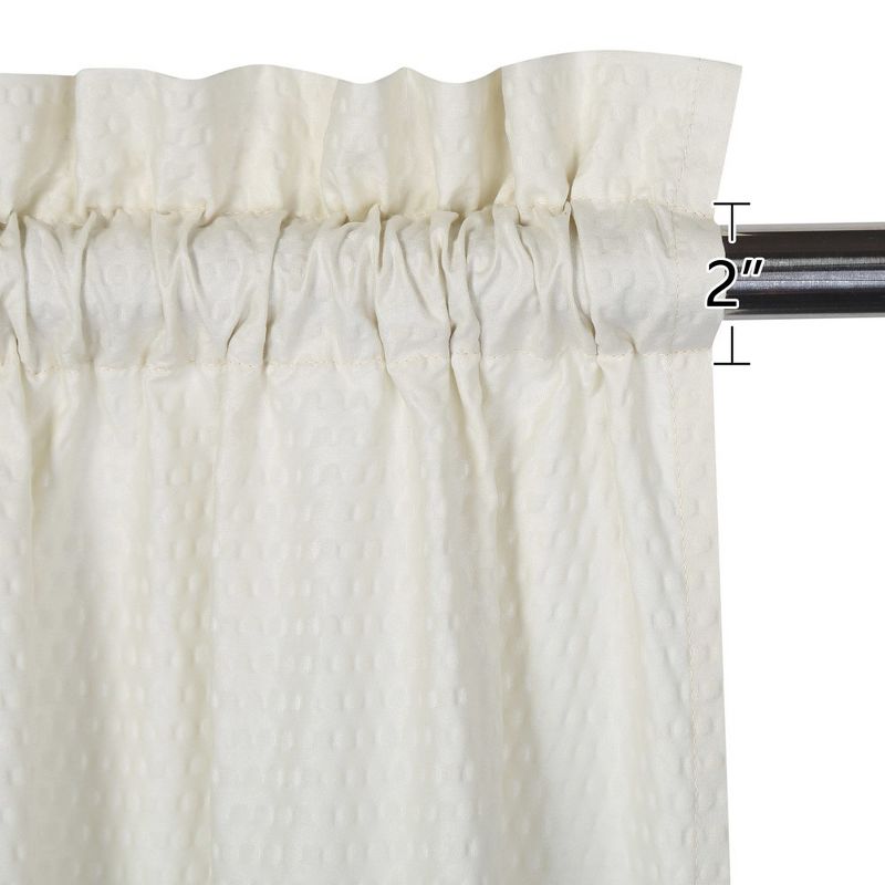 Embossed Soft Microfiber Short Kitchen Curtains Bathroom Window Curtains, 3 of 6