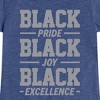 Girls' - Instant Message - Black Pride Joy Excellence Fitted Short Sleeve Graphic T-Shirt - 2 of 4