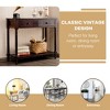 Costway Console Table Drawers Bottom Shelf Accent Sofa Entryway Hall Espresso - 3 of 4