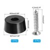 Unique Bargains Rubber Non Slip Shock Absorption Durable Furniture Pads Black - 2 of 4