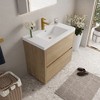 Whisen Freestanding Bathroom Vanity with Stone Resin Sink, U-Shaped Interior, 2 Soft-Close Drawers, Pre-Assembled Cabinet - 2 of 4