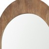 HomeRoots 48" Light Brown Solid Wood Arch Framed Accent Mirror - 4 of 4