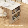 YOOCOZZ Kitchen Island with Extendable Dining Table, Seats 4-6, Power Outlet, Double-Side Storage, 2 Drawers + 2 Open Shelves - 4 of 4