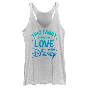 Women's Disney Family Runs on Love and Disney Racerback Tank Top - 1 of 4