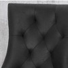 Lyngins 2-Pack Modern Upholstered Dining Chair with Diamond Stitching, Ergonomic Curved Backrest, Padded Microfiber Seat, Sturdy Wooden Legs - 2 of 4