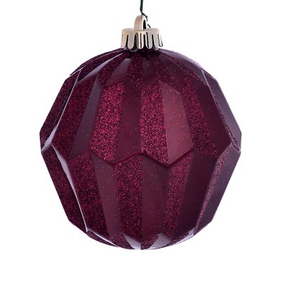 Vickerman 5" Glitter Faceted Ball Ornament