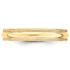 Black Bow Jewelry 4mm 10K Rose, White, or Yellow Gold Half Round Milgrain Standard Band - 3 of 4