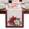 Poinsettia Garlands Engineered Table Runner - Multicolor - 13x70 - Elrene Home Fashions - 2 of 3
