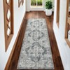 Washable Vintage Printed Rug Non Slip Low Pile Rug Soft Throw Floor Cover Foldable Indoor Carpet for Living Room Bedroom Playroom Nursery - 2 of 4