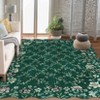 Coolmee Area Rugs Floral Washable Rugs for Bedroom with Non Slip Backing Vintage Low Pile for Bedroom Living Room Farmhouse - 2 of 4