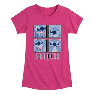 Girls' - Disney - Lilo & Stitch Fitted Short Sleeve Graphic T-Shirt - 1 of 4