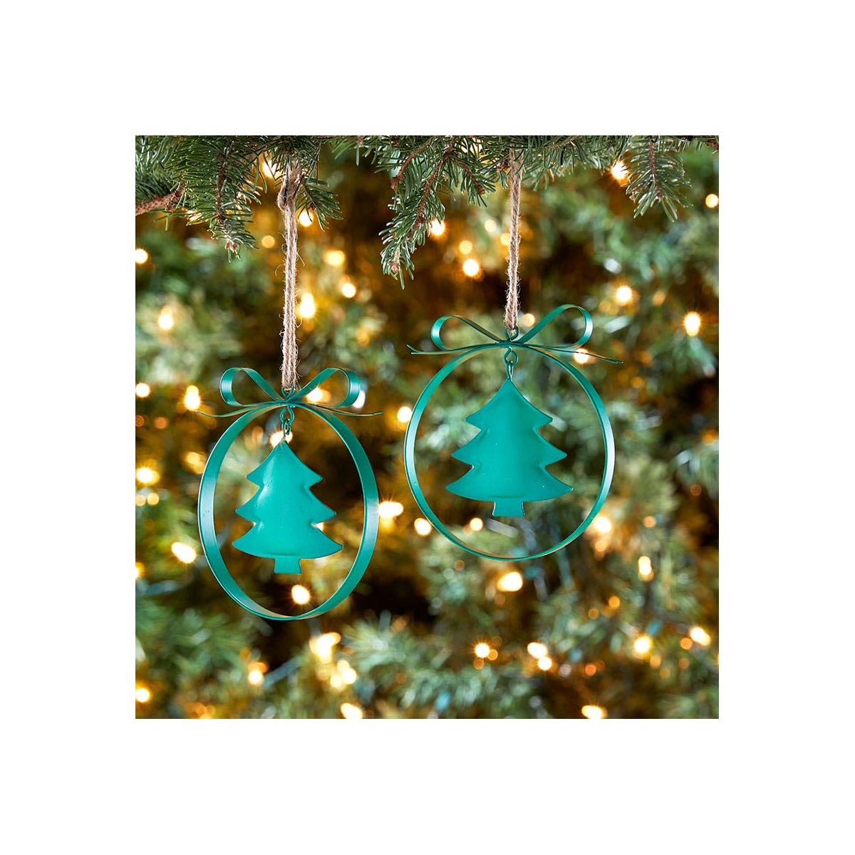 The Lakeside Collection Hanging Metal Ornaments Set of 2 - - thumbnail 6