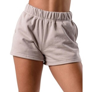 FIONECA Sweat Shorts Women High Waisted Lounge Comfy Casual Cotton Shorts with Pockets - 1 of 4