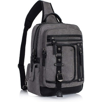 Messenger Bag for Men Canvas Sling Bag Crossbody Laptop Shoulder Bag Hiking Daypacks Casual
