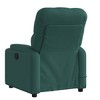 vidaXL Massage Recliner Chair Dark Green Fabric - image 4 of 4