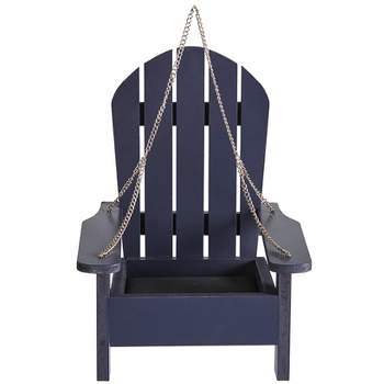 The Lakeside Collection Hanging Beach Chair with Mesh Bottom Bird Feeder