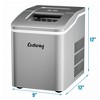 Costway Portable Ice Maker Machine Countertop 26Lbs/24H Self-cleaning w/ Scoop Silver\Green - 3 of 4