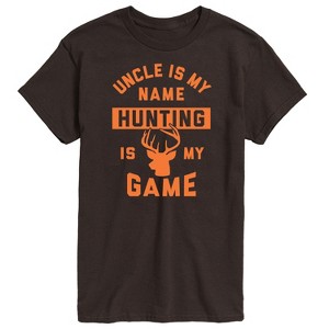 Men's - Instant Message - Uncle Is My Name Hunting My Game Short Sleeve Graphic T-Shirt - 1 of 4