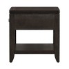 Vynxaria Traditional End Table with Drawer, Oak Veneer and Metal Detailing, 24x20x25 Inches - 2 of 4