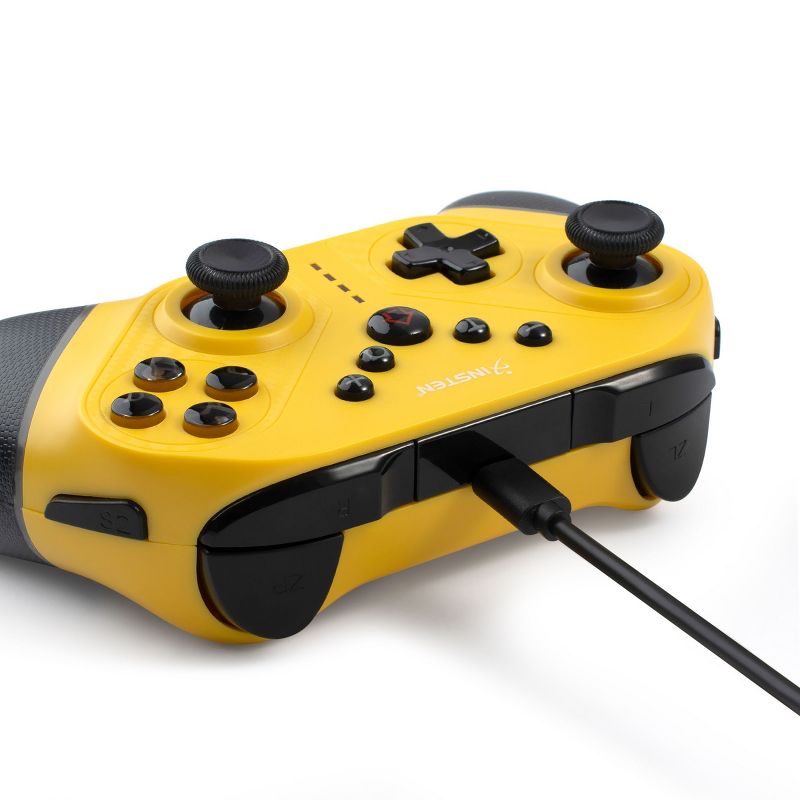 Insten Wireless Controller for Nintendo Switch, OLED Model, Lite, with Programmable Buttons, Gyro Axis Vibration Turbo, Yellow, 5 of 10