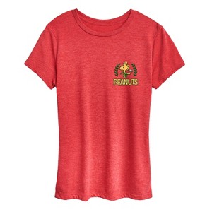 Women's - Peanuts - Country Club Snoopy and Woodsocks Short Sleeve Graphic T-Shirt - 1 of 4