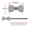 INSPIRE CHIC Women's Fine Diamonds Shiny Adjustable Bow Tie - 3 of 4