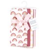 Hudson Baby Girls Cotton Flannel Burp Cloths 4-Pack, Sunshine And Rainbows, One Size - 2 of 4