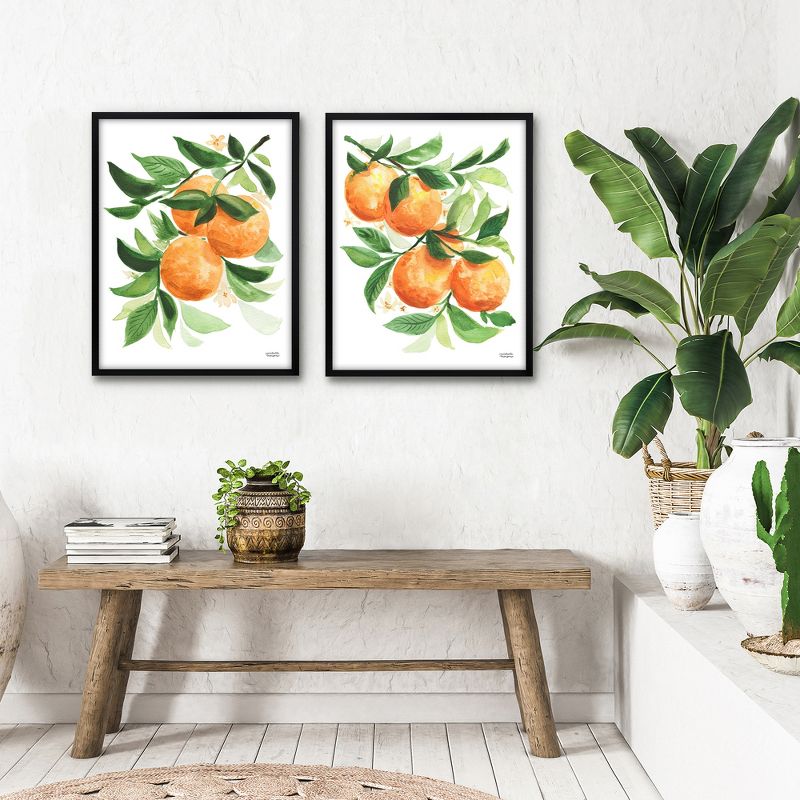 Americanflat 2 Piece 16x20 Wrapped Canvas Set - Oranges Watercolor
by Michelle Mospens - botanical  Wall Art, 3 of 7
