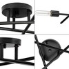 Progress Lighting Astra 3-Light Semi-Flush Mount Ceiling Light in Matte Black, Steel, 18" - Modern Space-Age Design - 3 of 3