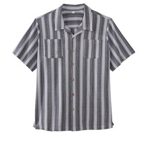 KingSize Men's Big & Tall Gauze Camp Shirt - 1 of 4