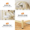 6-Tier Open Luxury Arched Bookshelf, Modern Decorative Metal and Wooden Design, for Living Room, Office, and Bedroom - 4 of 4