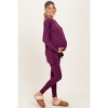 Pinkblush Plum Brushed Knit Maternity Oversized Top and Legging Set - 3 of 4