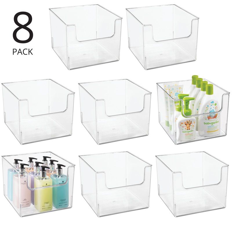 mDesign Plastic Bathroom Storage Organizer Bin with Open Front, 2 of 7