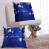 Pillow Covers Christmas Blue Ball Fir Branch Snowflake Set of 2 - 3 of 3