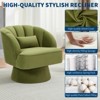 Modern Swivel Barrel Accent Chair - 360 Degree Velvet Upholstered Armchair, Plush Padding, Comfy Round Lounge Chair for Living Room, Bedroom - 3 of 4