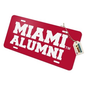 Miami University RedHawks Alumn Novelty Metal Vanity Tag License Plate - 1 of 4