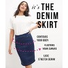 Rekucci Women’s Pull-On Stretch Denim Skirt – Mid-Rise Slim Fit, Soft Jean Fabric, Flattering Knee-Length Style - 3 of 4