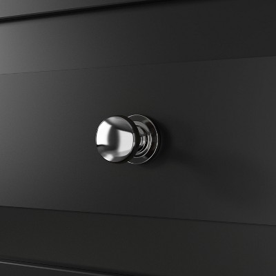 Black MDF 5-Drawer Vertical Chest of Drawers