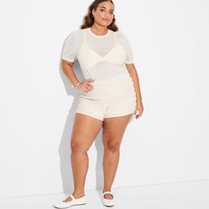 Women's High-Rise Lace Bloomer Shorts - Wild Fable™ Off-White - 1 of 3