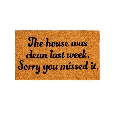 28" x 16" Nature Coir Mat, The house was clean